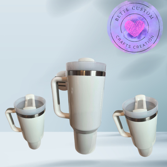 40oz White Tumbler